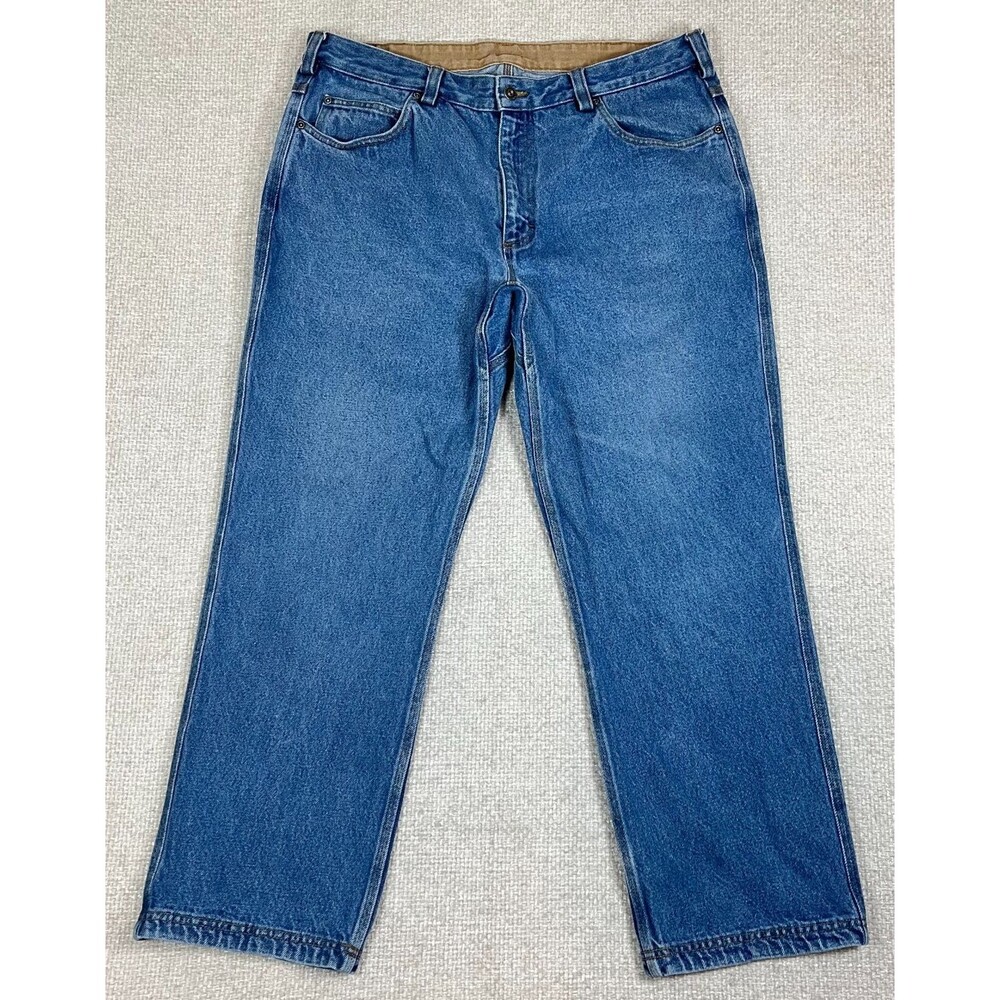 Duluth Trading Ballroom Jeans Men's 38x30 (Fits 38x29) Relaxed Fit Blue Denim